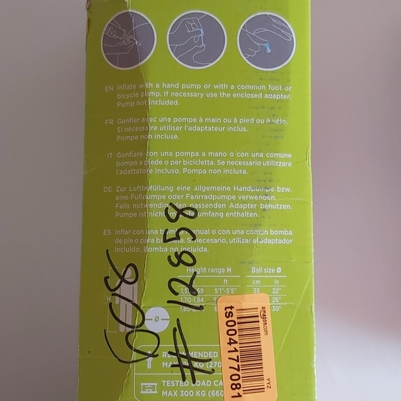 Multicolour Italian exercise ball 26" BPA-free - Picture 3 of 5